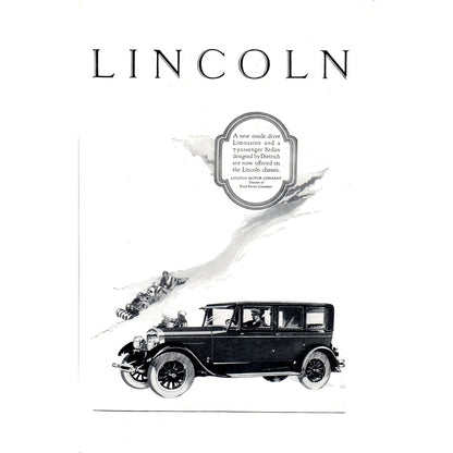 Lincoln Limousine and 7-Passenger Sedan Automobile Car - Vintage Magazine Ad D20