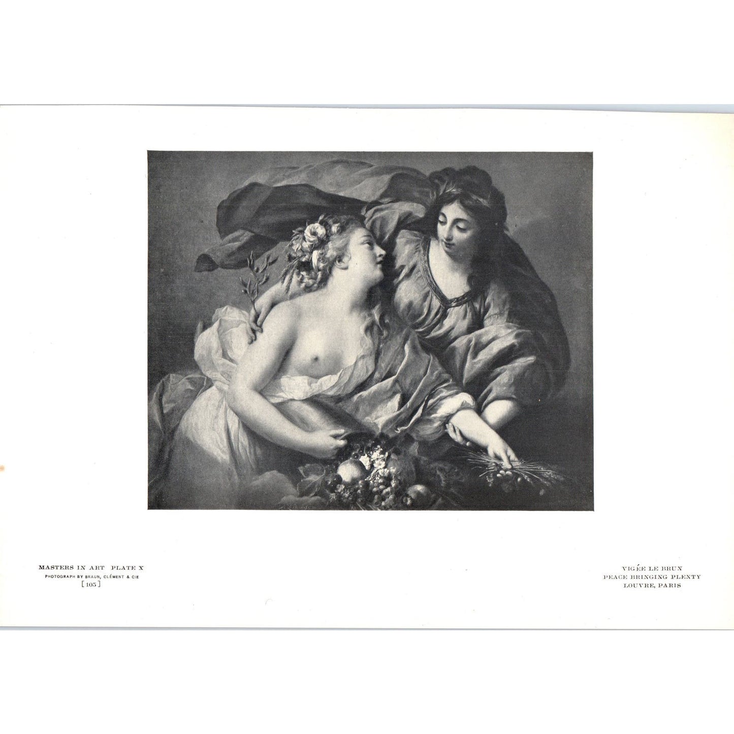 Peace Bringing Plenty - Vigee Le Brun c1905 Art Print D12
