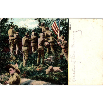 1907 Spanish American War "Pressing The Enemy" Original Postcard PD2