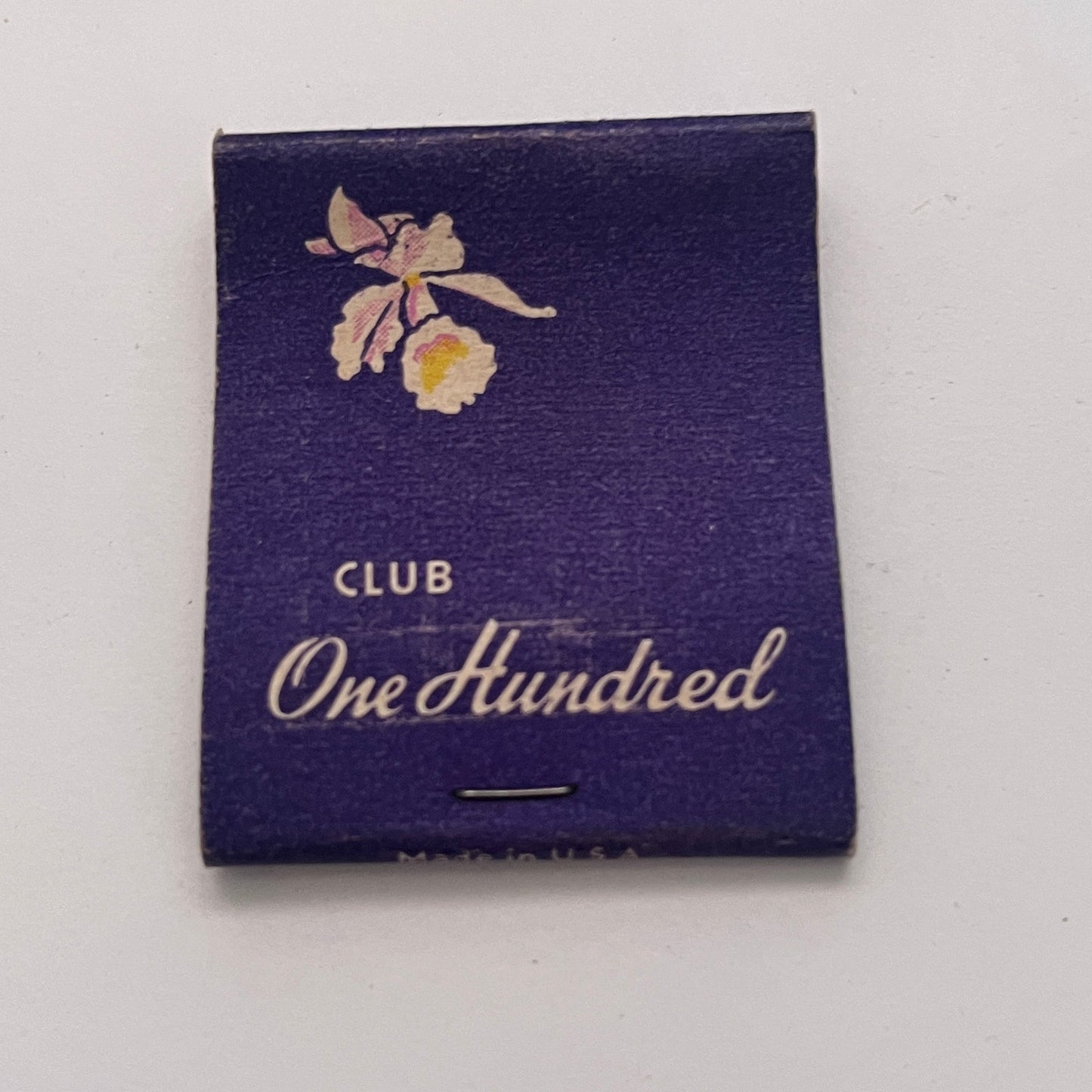 Club One Hundred Harvard Square Cambridge MA Vintage Matchbook Cover TB8-MB-2