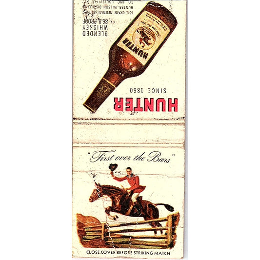 Hunter Blended Whiskey Louisville KY Vintage Matchbook Cover SF3-Y1