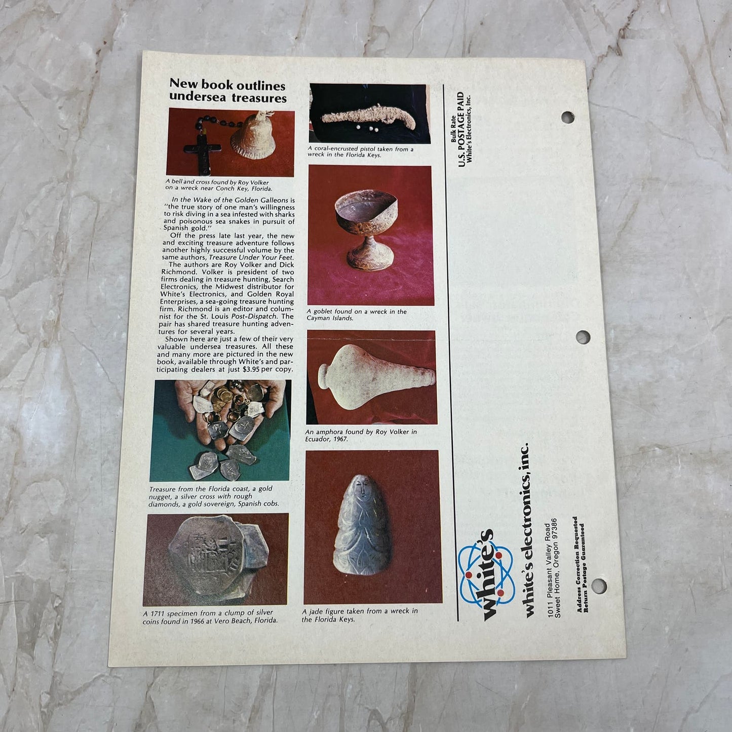 1977 Aug White's Electronics Discover Newsletter Metal Detectors Treasure M19