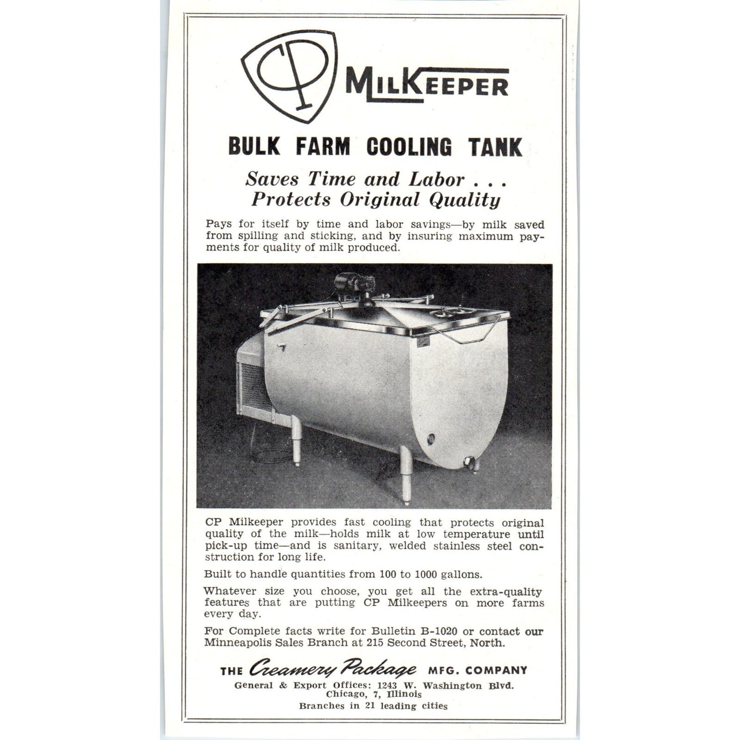 Klenzade Products Beloit WI, Milkeeper Creamery Package Mfg Co 1953 Ad AE9-DC2