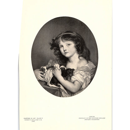 Portrait of the Countess Mollien - Greuze - 1904 Litho Art Print AF5-6