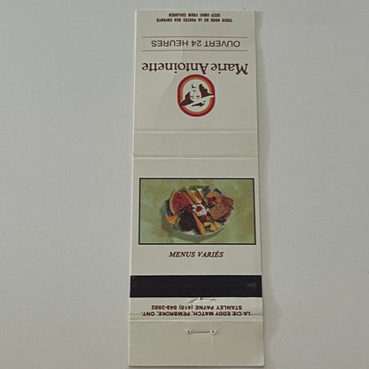 Marie Antoinette Restaurants Canada Vintage Matchbook Cover MM5-9
