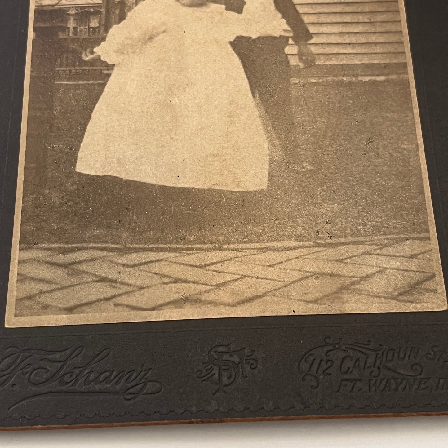 Boy With Ghoulish Eyes Ft. Wayne IN Antique Victorian CDV Card H4-2