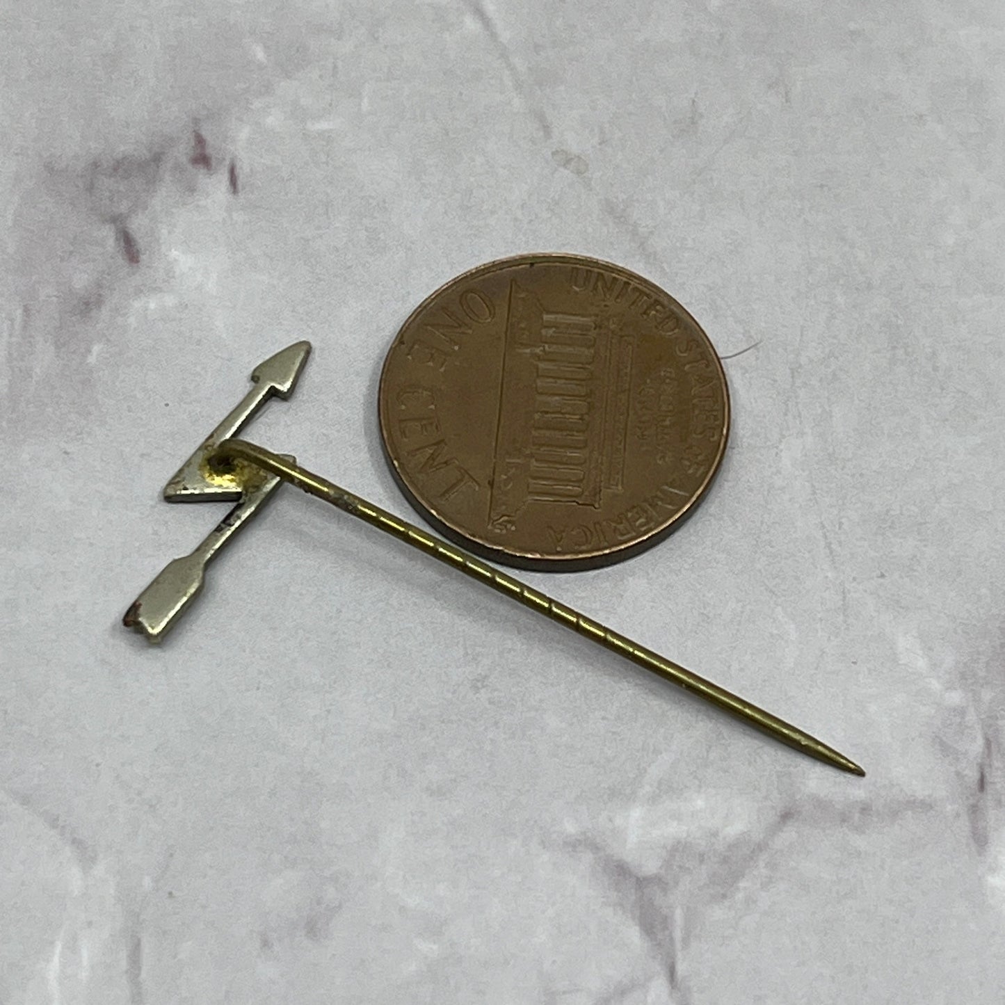 1950s MCM Atomic Lightning Bolt Arrow Stick Pin 1.5" SE2