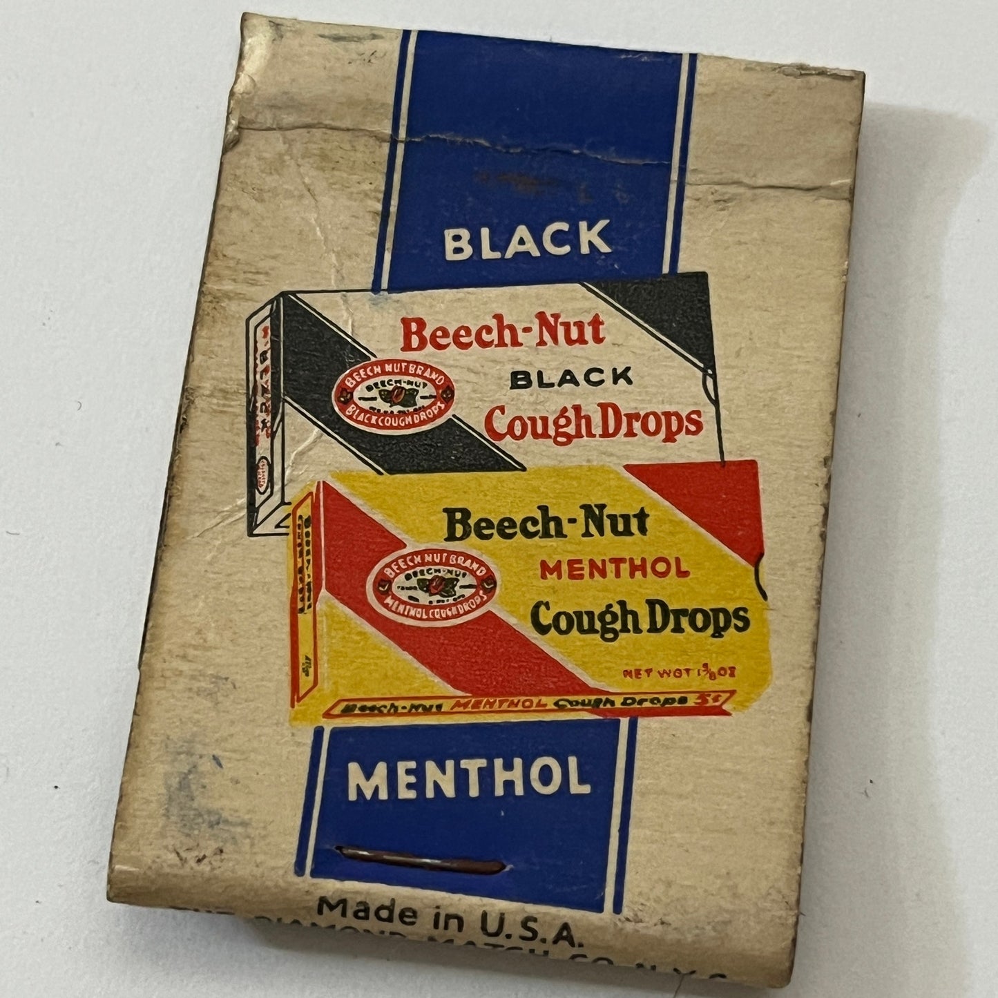 Beech-Nut Cough Drops Vintage Matchbook Cover TB6-MB1-4