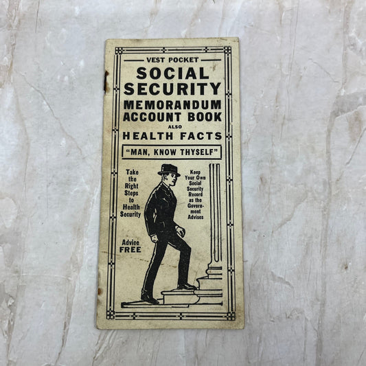 1937 Social Security Memorandum Book & St. Paul MN AA Baseball Schedule TI9-P1