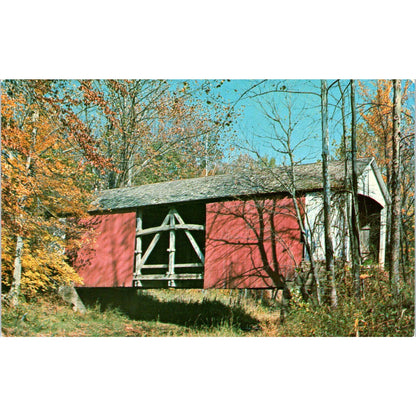 Zacke Cox Bridge Parke County IN No 20 Vintage Covered Bridge Postcard PD1