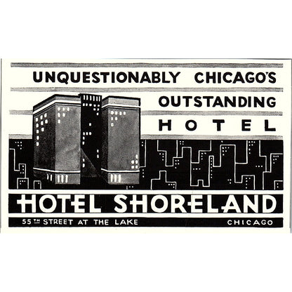 Hotel Shoreland 55th St At The Lake Chicago IL Ad 1935 AG3-2