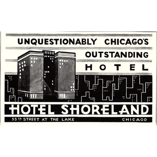 Hotel Shoreland 55th St At The Lake Chicago IL Ad 1935 AG3-2