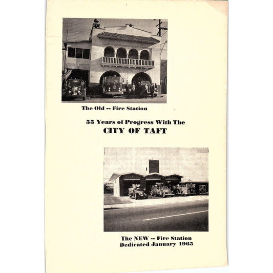 City of Taft New Fire Station Dedicated Jan 1965 - Taft CA 1965 Ad AF8-5