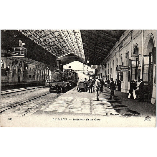 Le Mans Intérieur De La Gare R. Barbier French Antique Postcard PE14