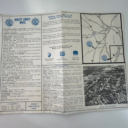 Quality Courts Motel Macon Georgia Vintage Welcome Leaflet J17
