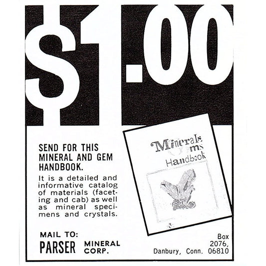 Parser Mineral Corp Danbury CT 1972 Ad AF8-M1