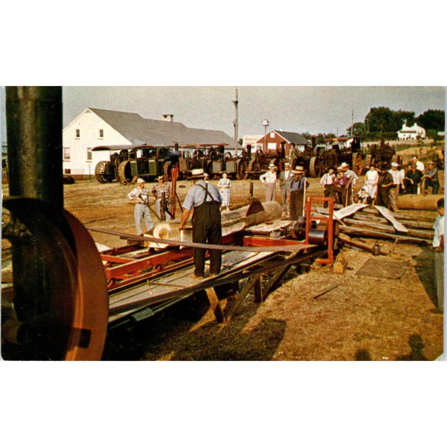 Amish Full Scale Saw Mill Pennsylvania Dutch Country Postcard PD7