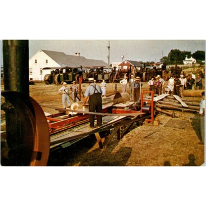Amish Full Scale Saw Mill Pennsylvania Dutch Country Postcard PD7