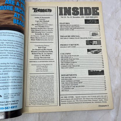 1992 Dec - Treasure Magazine - Treasure Hunting Prospecting Metal Detector M16