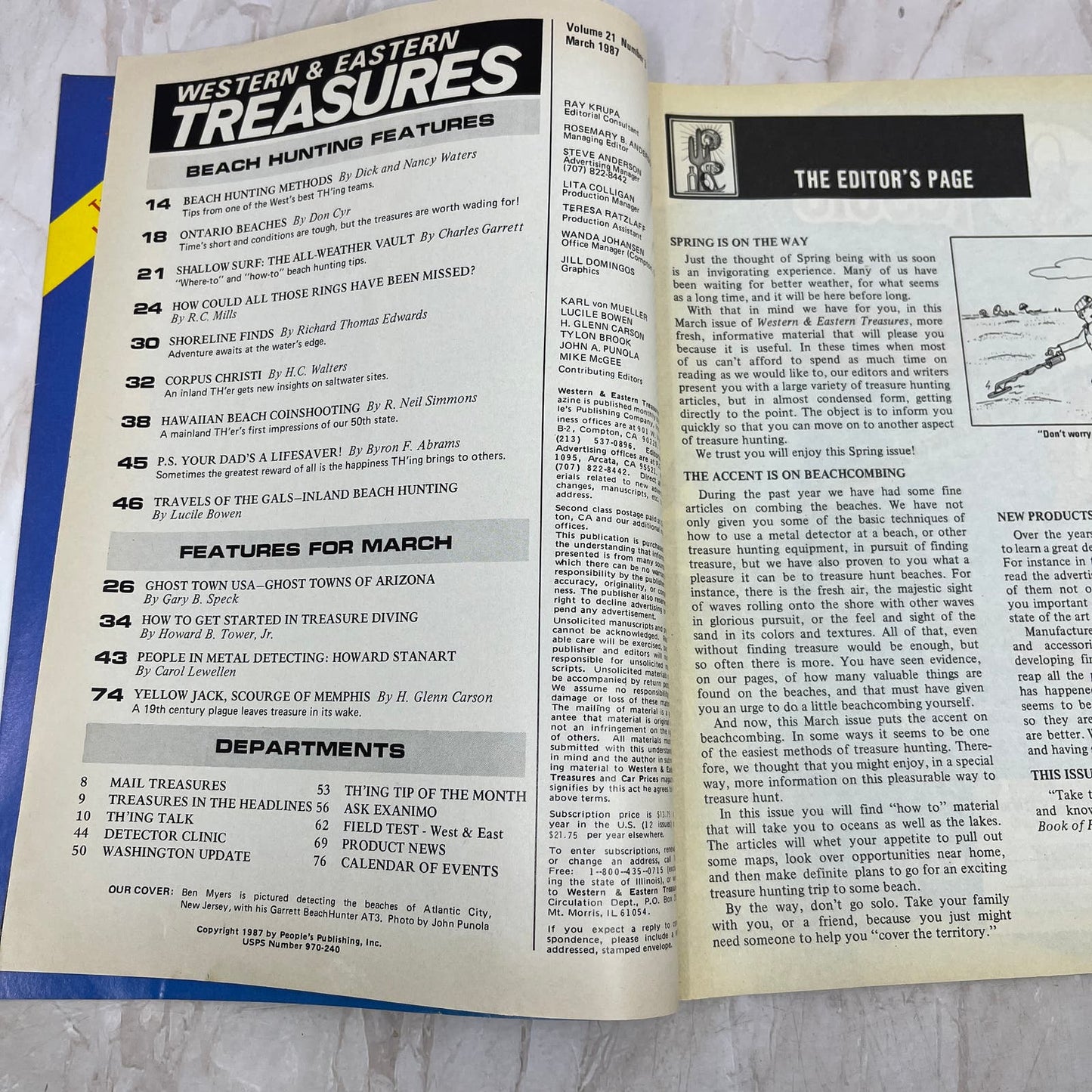 1987 March - Western & Eastern Treasures Magazine - Treasure Hunting Gold M12