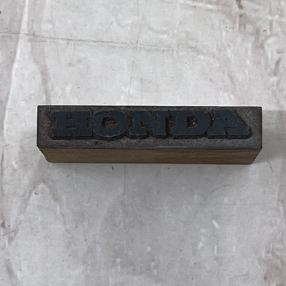 HONDA Vintage Letterpress Printers Block Plate SF5-S