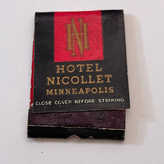 Hotel Nicollet Minneapolis MN Vintage Matchbook Cover TB8-MB3-5