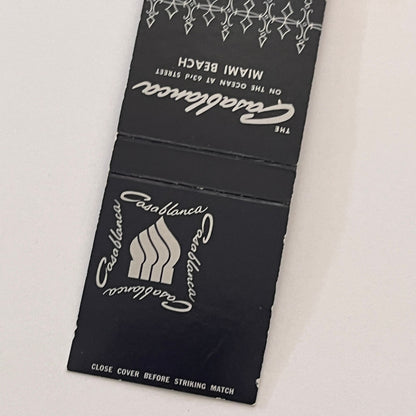 The Casablanca on the Ocean Miami Beach FL Vintage Matchbook Cover TB6-MB2-2