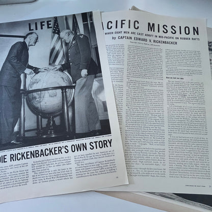 Capt. Eddie Rickenbacker's Pacific Mission 9 Pages 1940s WWII Era Article V30-1