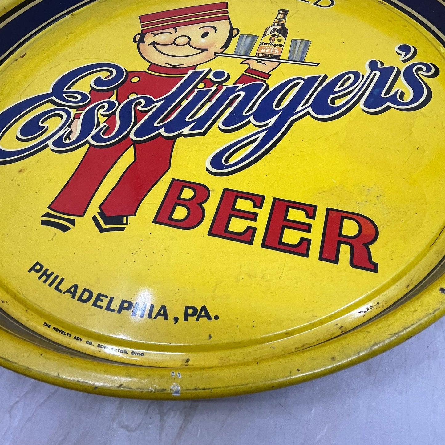 1933 Esslinger's Repeal Beer 14 inch Tray Philadelphia, Pennsylvania TI8