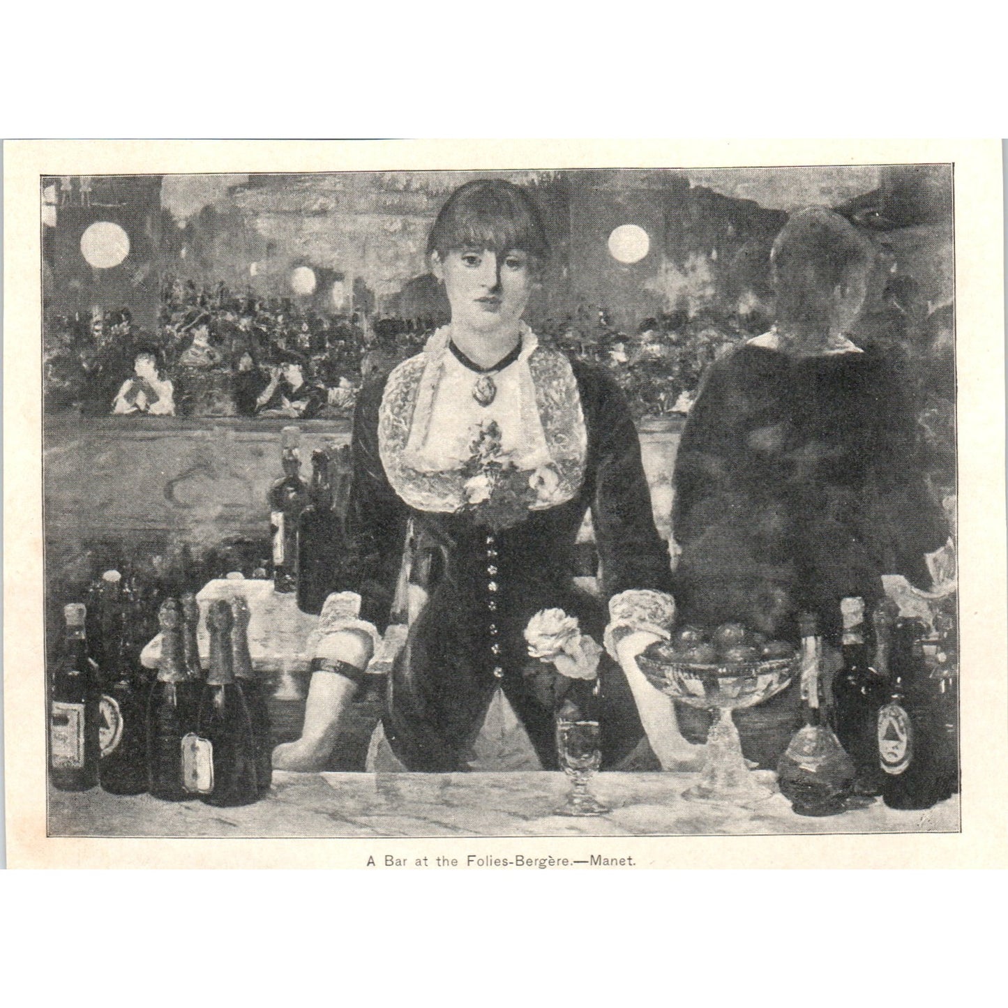 A Bar at the Folies-Bergère Manet 1892 Magazine Print AK5-H8