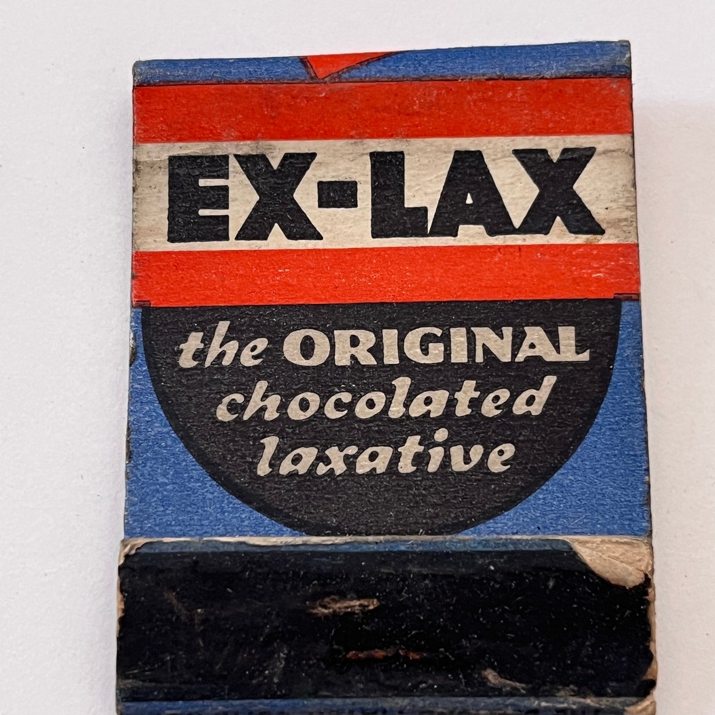 Ex-Lax Chocolate Laxative - Library Paste Cartoon Matchbook Cover TB8-MB3-7