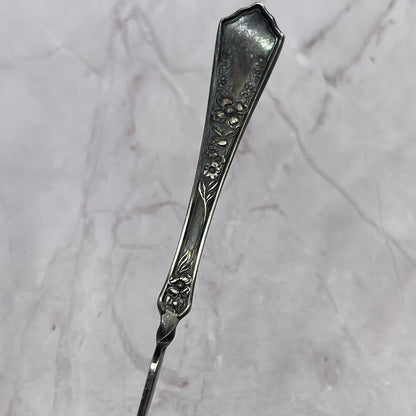 Twisted Butter Knife Floral Pattern 7" Vintage Silverplate TC5-OS-3