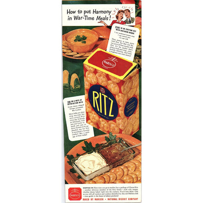 National Biscuit Company Nabisco Trademark New York NY 1943 WWII Ad SV1-6