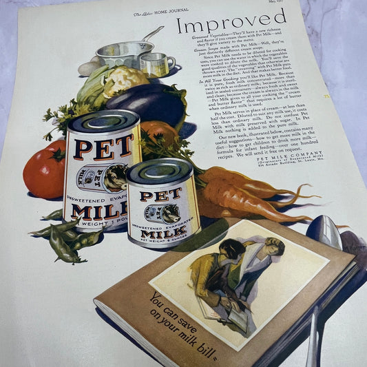 1927 Pet Milk Company Evaporated Milk St. Louis MO Vintage Ad 10x13 V17