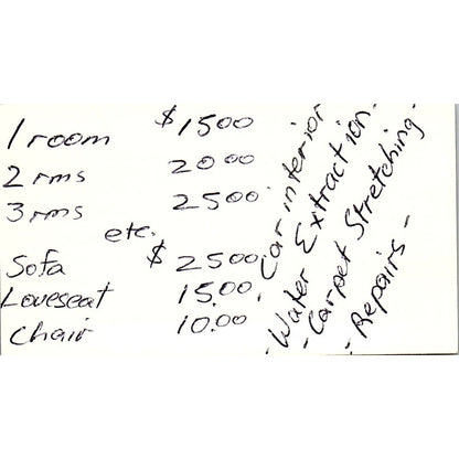 Gary Hodge Total Carpet Care Houston Vintage Business Card SC9-B3