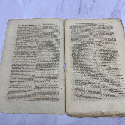 Baltimore Weekly Register June 27, 1812 - War of 1812 Madison Proclamation AF9-6