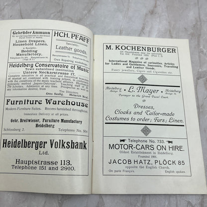 Vintage Heidelberg Germany Tourist Travel Guide Booklet English Edition TG8-VV