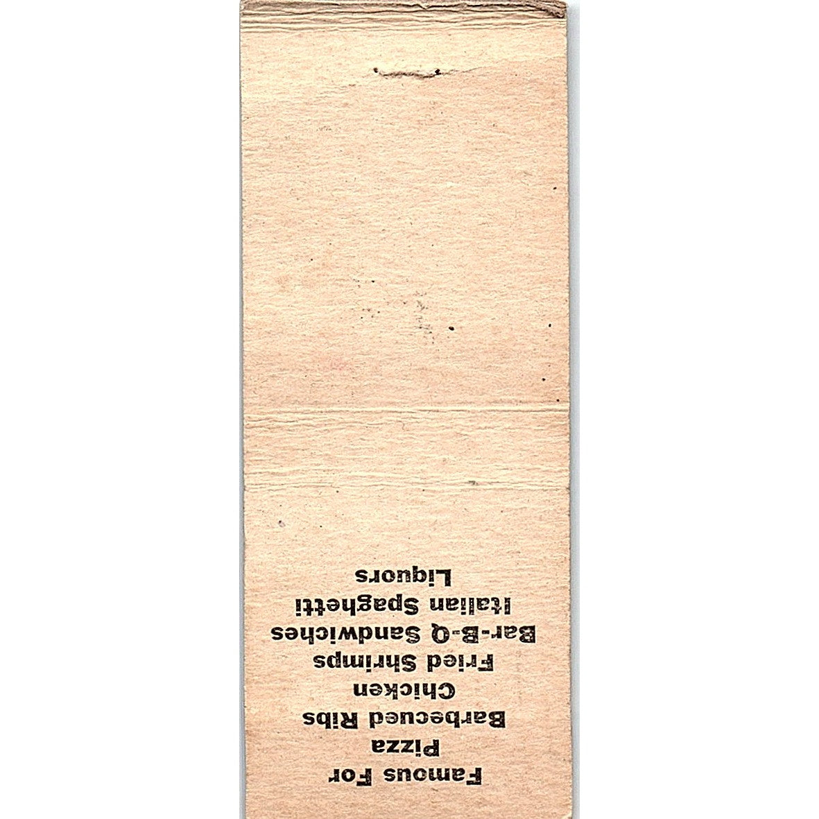 Bruno's Pizza Chicago Pinup Vintage Matchbook Cover SF3-Y2