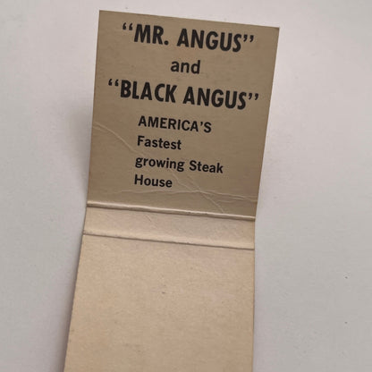Black Angus Restaurants and Lounges Vintage Matchbook Cover MM2-7