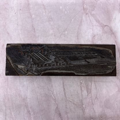 Robinson Farms Aerial View Vintage Letterpress Printers Block Plate SF5
