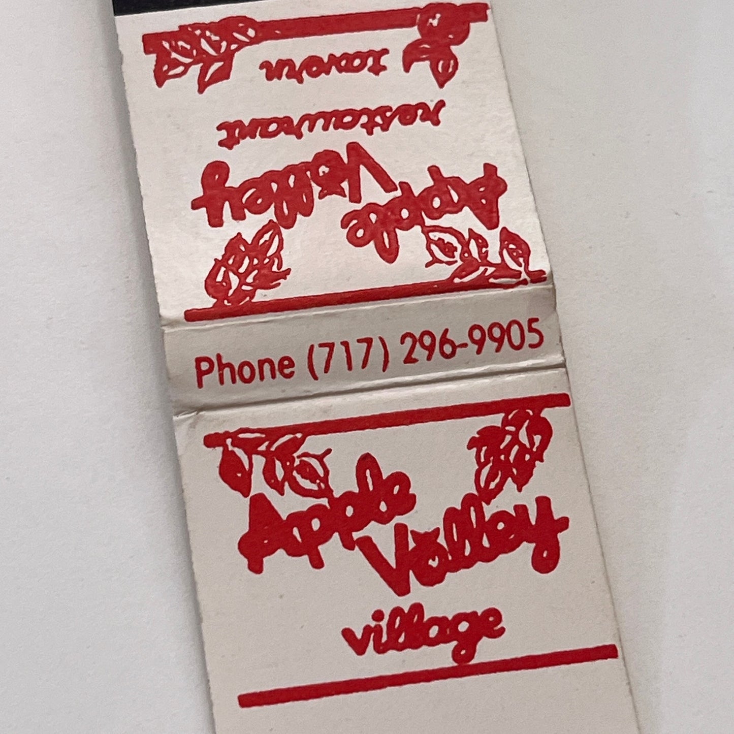 Apple Valley Village Restaurant Milford Metzger Family Matchbook Cover MM3-2