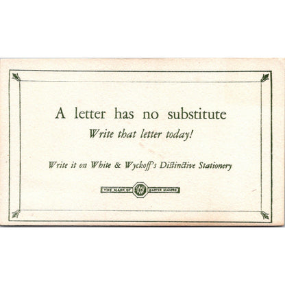 White & Wyckoff Distinctive Stationery Antique Blotter Card AJ5-H3