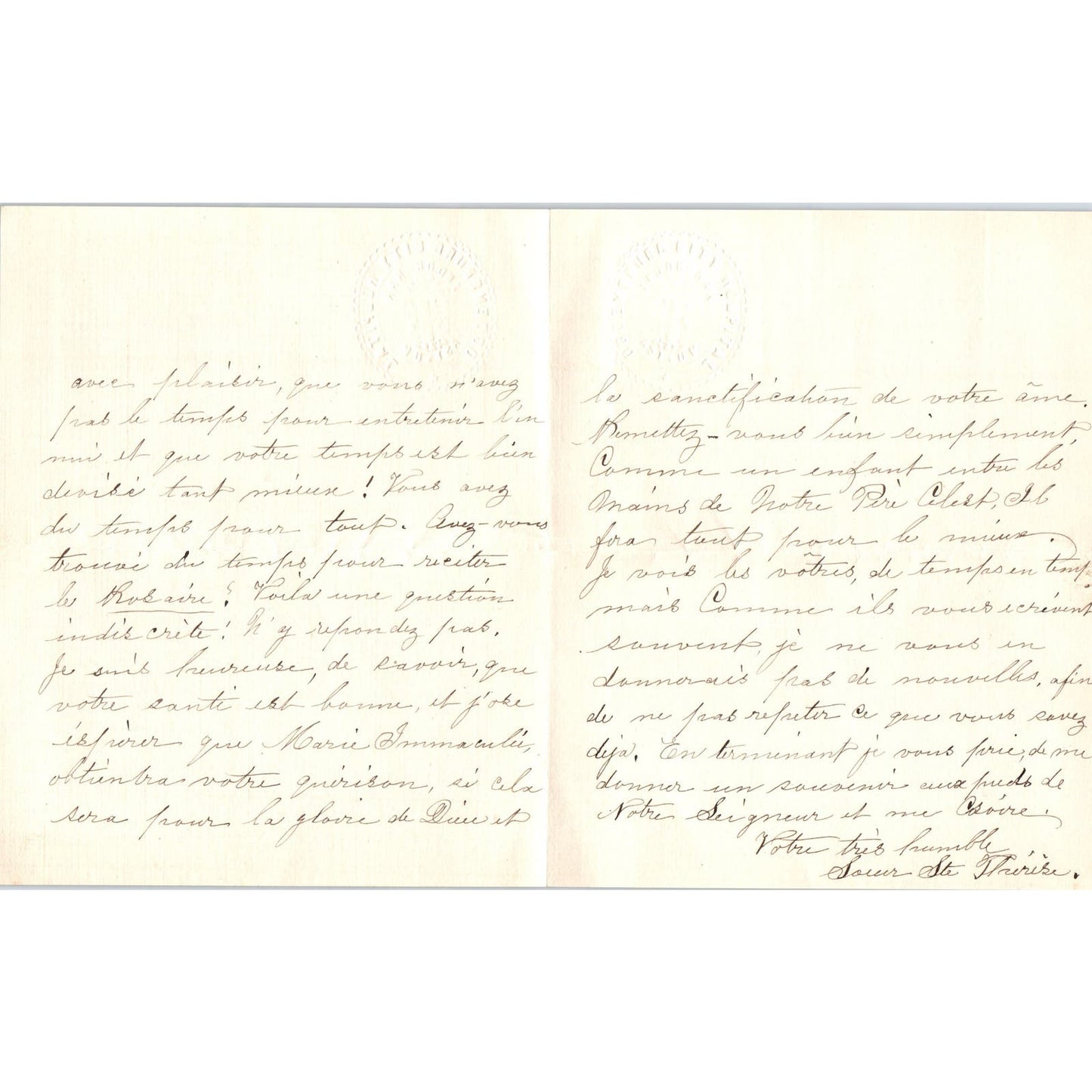 1908 Handwritten French Letter on Ogdensburg City Hospital Asylum Letterhead AE6