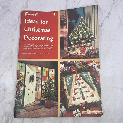 1957 Sunset Ideas For Christmas Decorating Magazine Book TA9