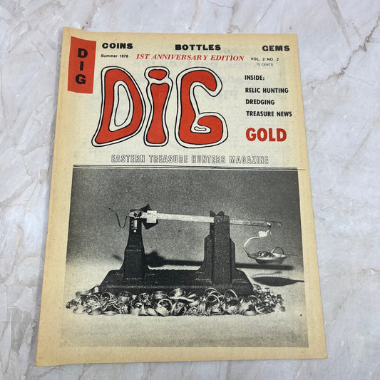1978 Summer - DIG Eastern Treasure Hunters Magazine - Coins Bottles Gems M18