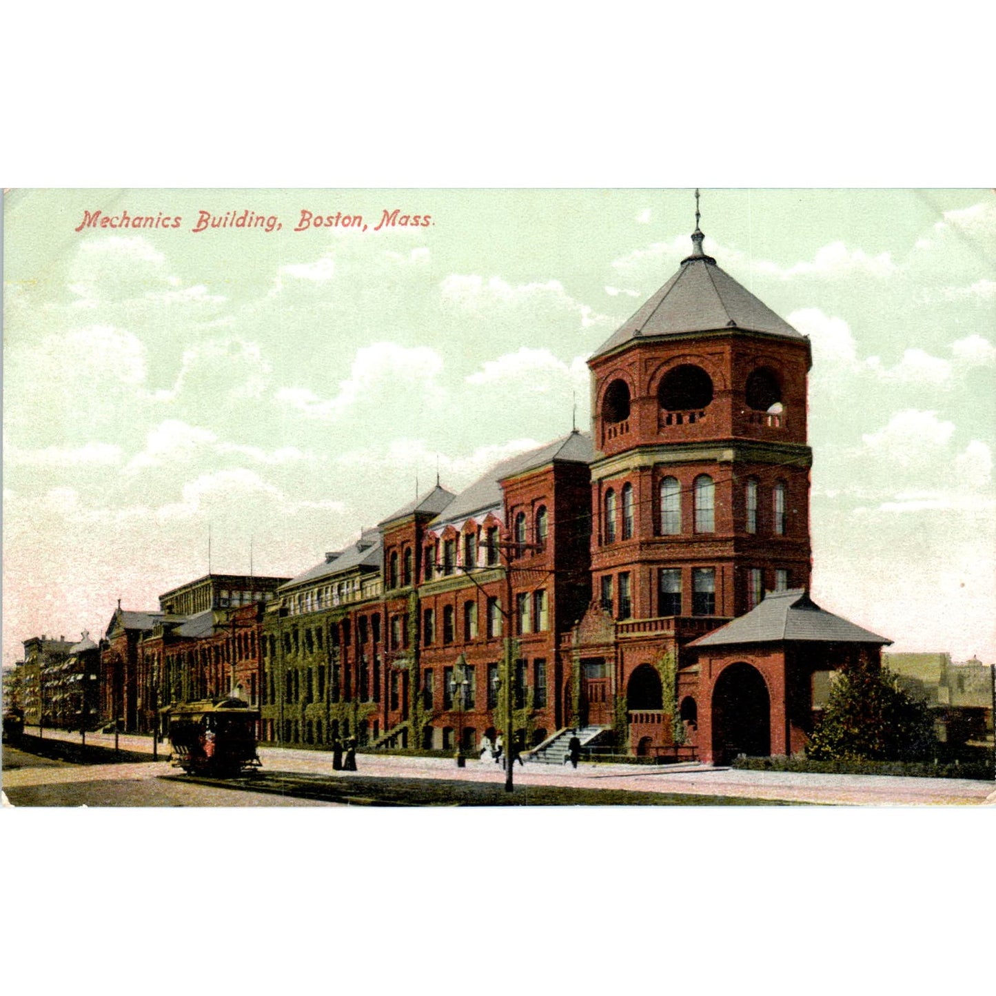 c1905 Mechanics Building Unused Boston MA Original Postcard PC9