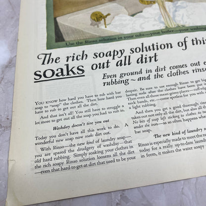 Rinso Soap Lever Bros. Cambridge MA 1924 Magazine Ad FL6-11