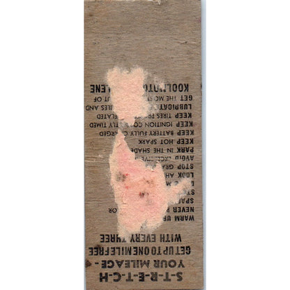 Nelson Auto Sales Eau Claire WI Koolmotor Gas Vintage Matchbook Cover SD4-Y12