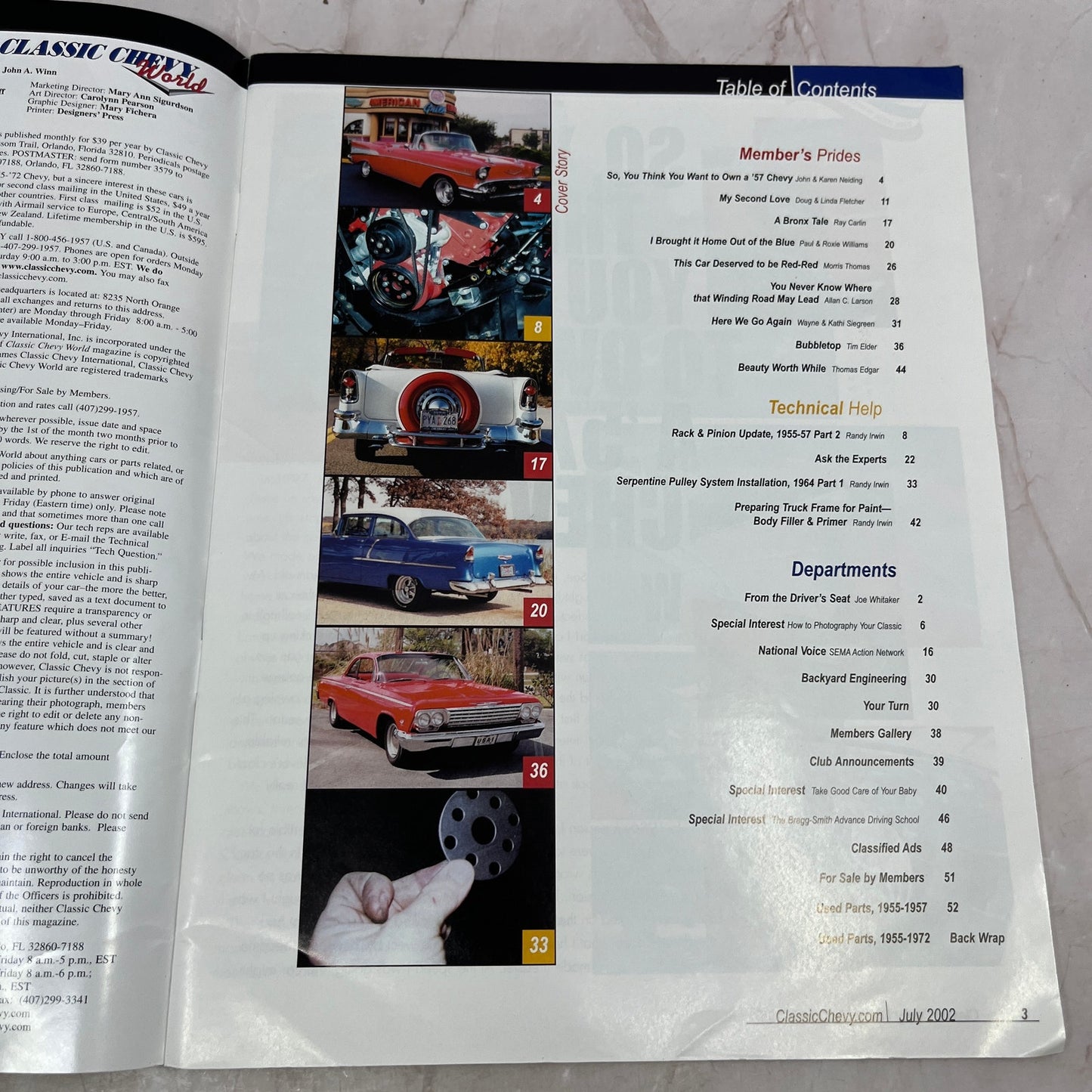 John Neiding OH - '55, '56, '57 Classic Chevy World Magazine - Jul 2002 M30