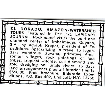 Natures Studio Lapidary Supply Birmingham Michigan 1972 Ad AF8-M3